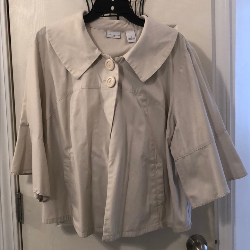 Kim Rogers Tan Flare Sleeve Cotton Jacket
